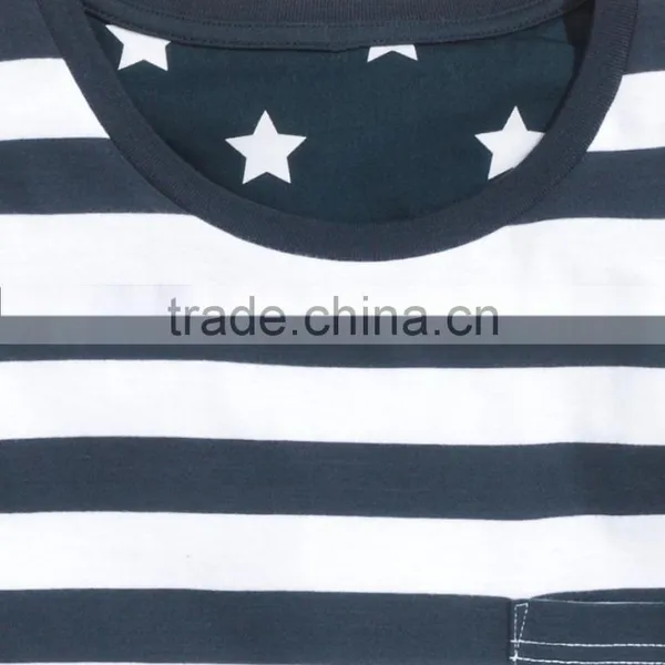 Stripe Short Sleeves Top and Star Printed Pants Adult Pyjamas photo-2