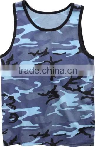 Custom Cotton Blend Wholesale Camo Tank Top photo-3