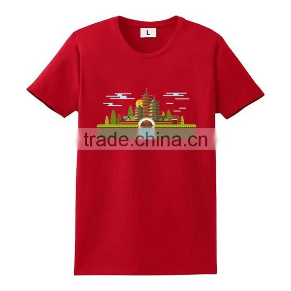 Rounded Hem 60% Cotton 40% Polyester Cheap Printing Muscle Fit t Shirt photo-2