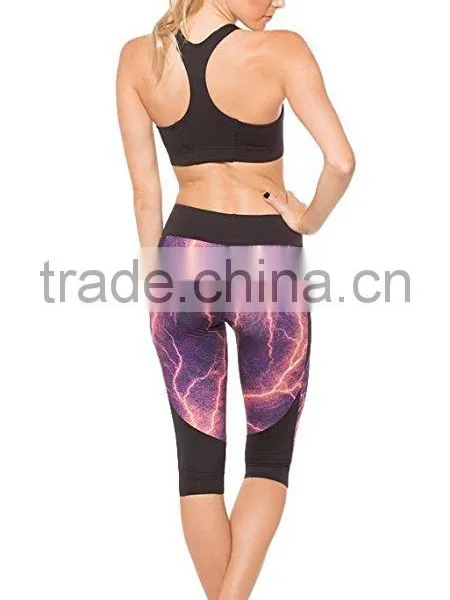 Custom Design Heat Transferred Printing Women Wearing Tight Leggings Joggers Pants Yoga Wear photo-5