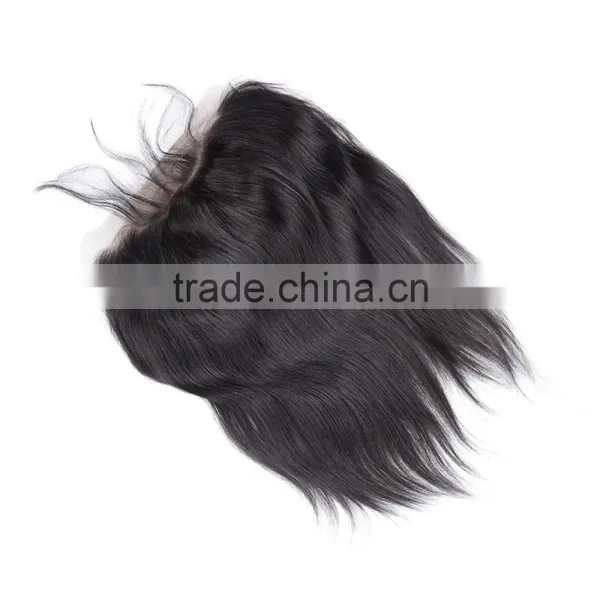 Brazilian Human Hair Kinky Straight Lace Frontal With 360 Lace Band photo-4