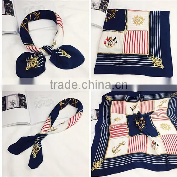 Digital Print Fashion Silk Scarf photo-4