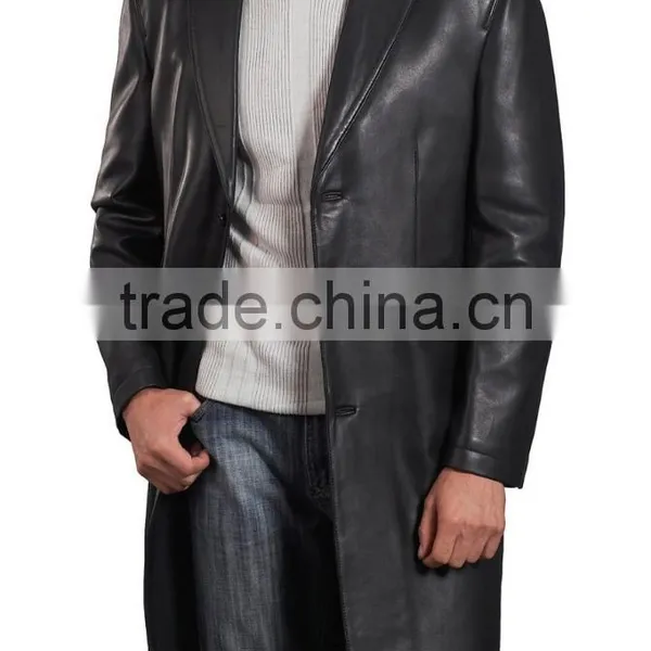 Leather Long Coat photo-6