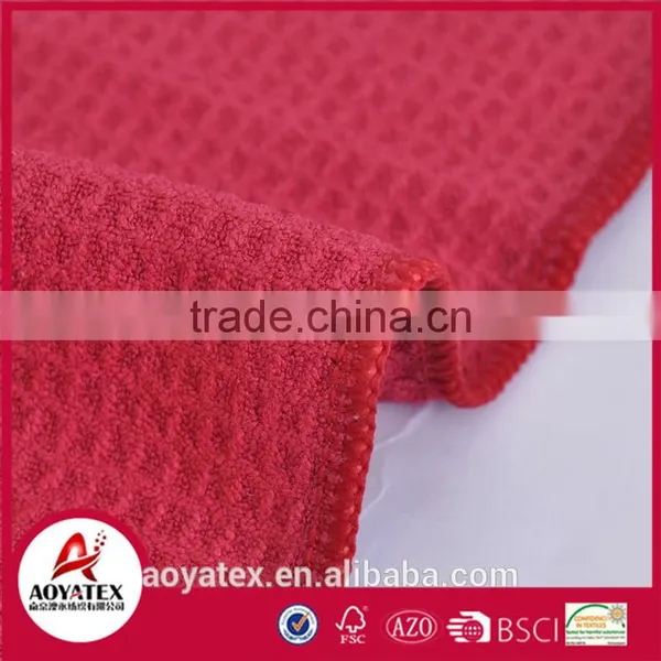 Plain Dyed Microfibre Waffle Cleaning Cloth, 100% Polyester Waffle Dishcloth, Waffle Cleaning Cloth Manufacturer photo-4