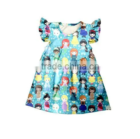 Lace Fold Cute and Charming Flowers Cool Ventilated Girl Striped T-shirt Unique Kids Frock Designs Pictures photo-2