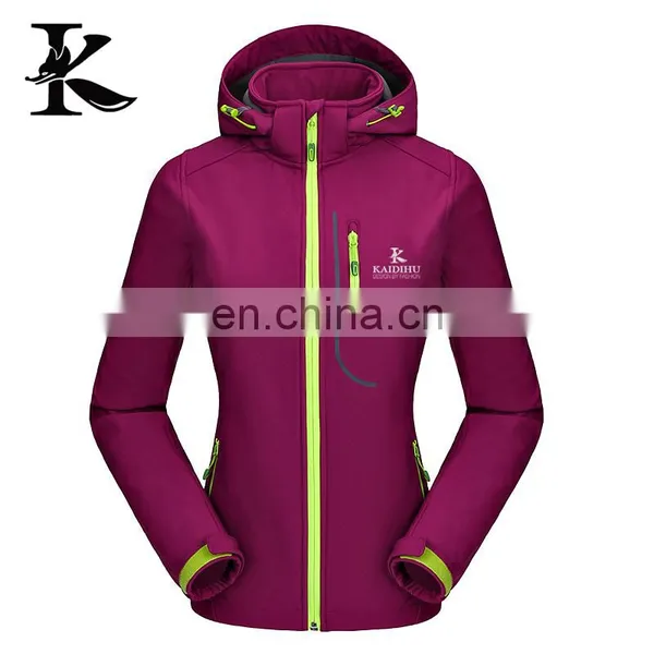 Woman Jacket Softshell Hiking Red Jacket photo-4