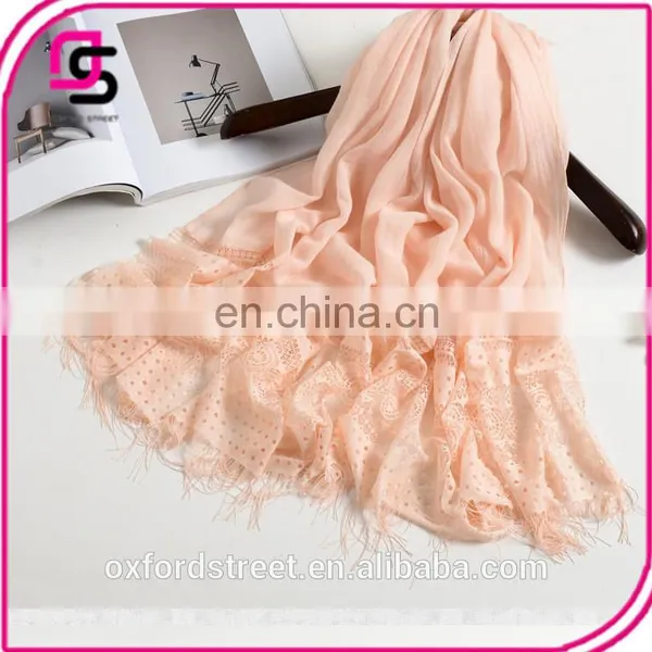 Autumn and Winter Scarf Female Solid Minanma Lace Scarf of Foreign Trade photo-5