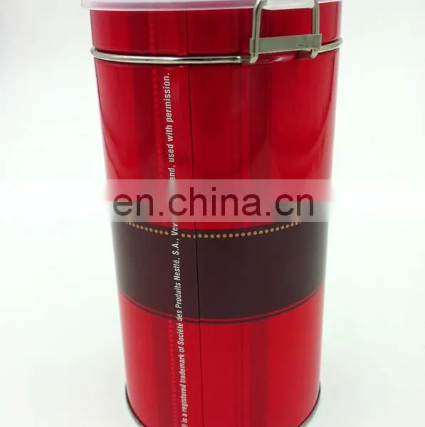 Round Hinged Coffee Tin Can,coffee Tin Packaging Box photo-3