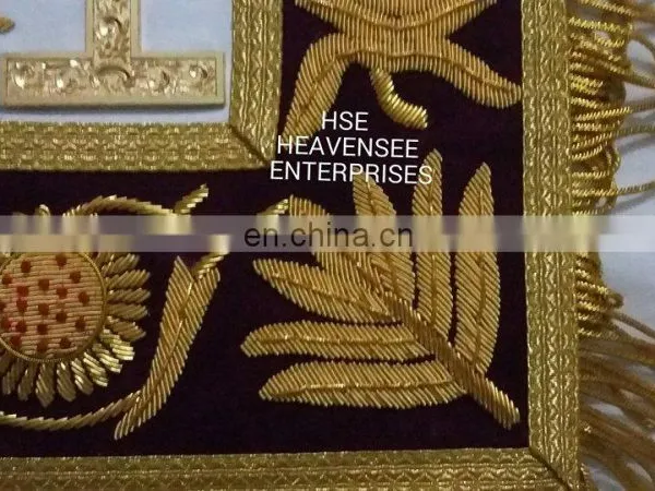 MASONIC REGALIA GRAND LODGE PAST MASTER APRON PURPLE photo-5