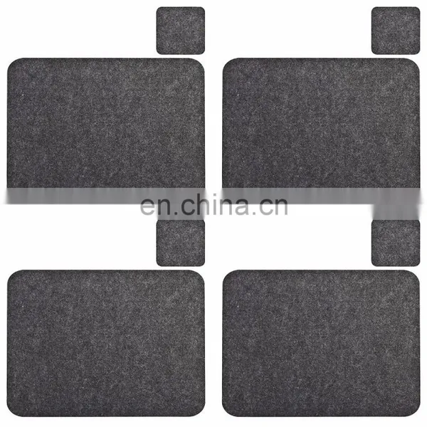 Felt Placemats Set of 8 - 40x30 cm Dinner Set Anthracite photo-6