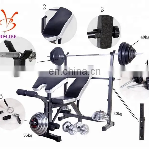 Weightlifting Bench Press Free Stand Adjustable Squat Rack photo-3