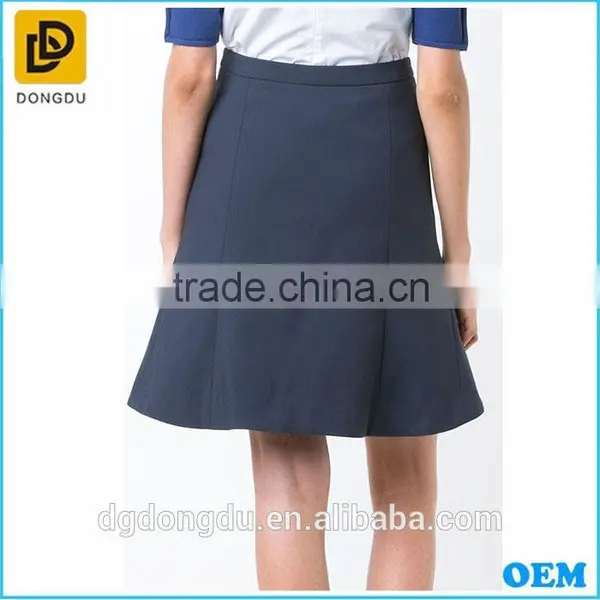 New Fashion Navy Blue Mini Skirts Wholesale Clothing Factory photo-3