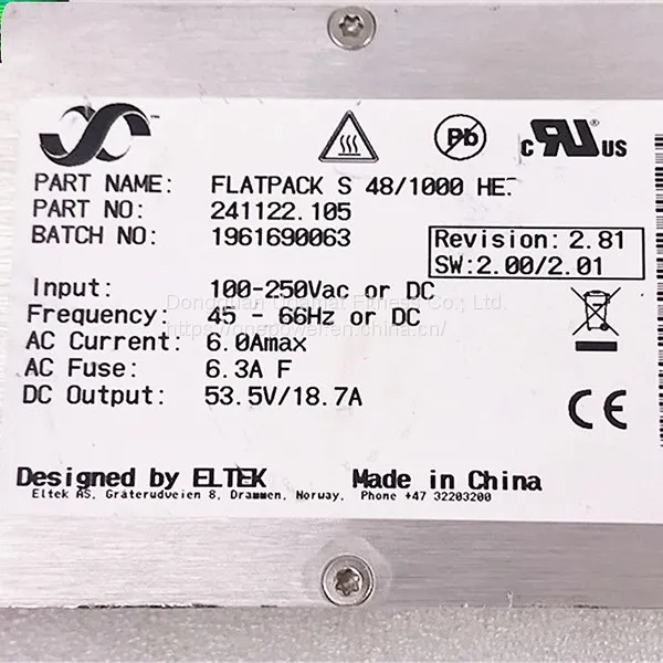 Supply Original Eltek Switching Power 241122.105 Rectifier Module Flatpack S 48/1000 HE photo-3