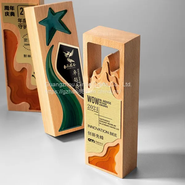 Custom Logo K9 Crystal Metal Material Souvenir Conference Trophy Solid Wood Crystal Trophy Crystal Trophy photo-3