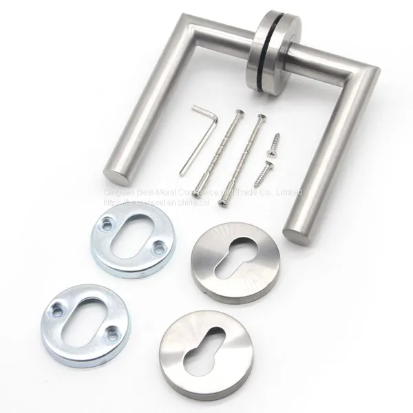 Satin Finish Entrance Door Handle Fire Rate Door Handle Stainless Steel Interior Door Handle photo-2