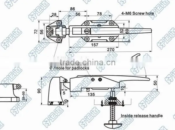 09118 Refrigerated Trailer Fastener C/W Push Rod photo-3