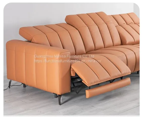 Modern Minimalist Fabric Multi-Functional Sofa Size Apartment Living Room Three-Seat Sofa photo-4