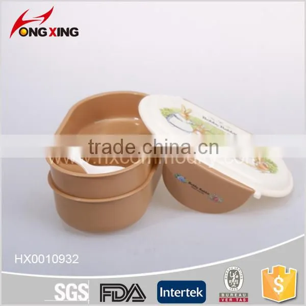 2-layer Rectangle Microwave Plastic Lunch Box With Spoon photo-4