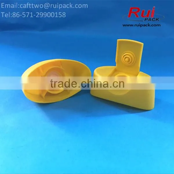28mm Oval Shape Food Grade Flip Top Cap With Silicone Valve for Honey, Snap on Flip Top Cap With Plug Seal photo-3