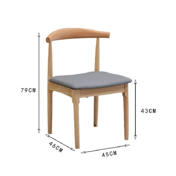 Solid Wood Chair Table and Chair Combination photo-4