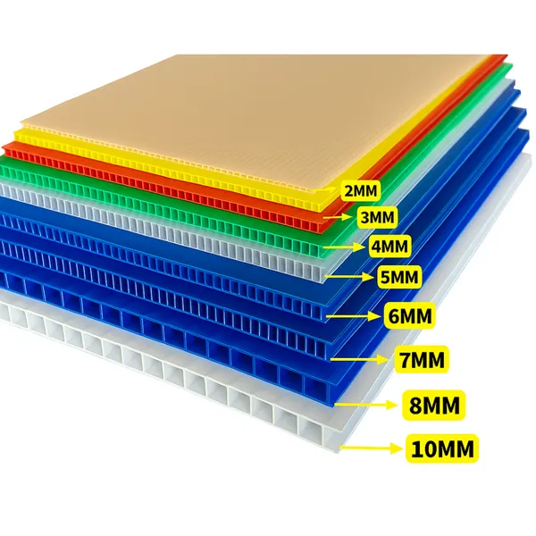 Multi-Color Polypropylene Corrugated Plastic Sheets – Custom Thickness 2mm to 10mm PP Hollow Boards