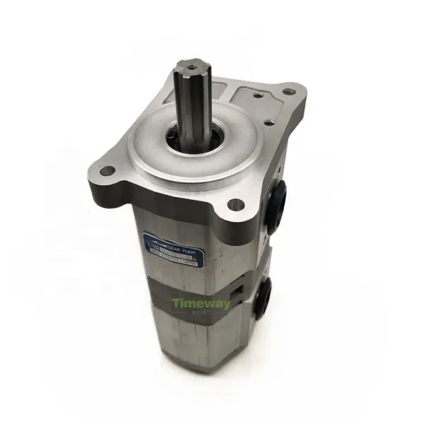 TIMEWAY Hydraulic Tandem Gear Pump CBQLQB-F532-F532-CFH Double Gear Oil Pump CBQLQB Series Spline Shaft 6Teeth photo-4