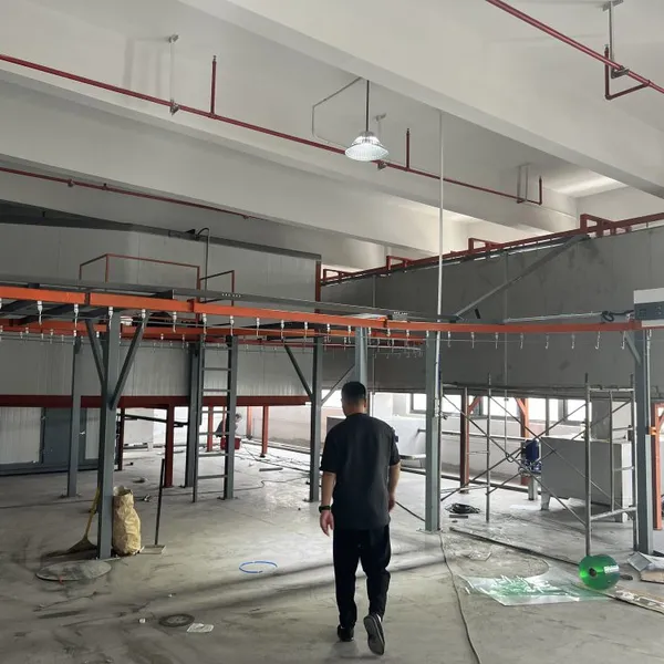 PLC Controlled Automated Bumper Powder Coating Production Line for Automotive Parts photo-4