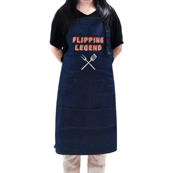 Apron Manufacturer Customized High Quality Heavy Embroidery Logo Canvas Work Apron