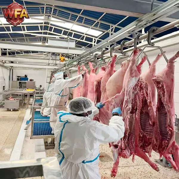 High Efficiency Full Set Hog Slaughter Equipment PLC Controlled Livestock Abattoir Line photo-5