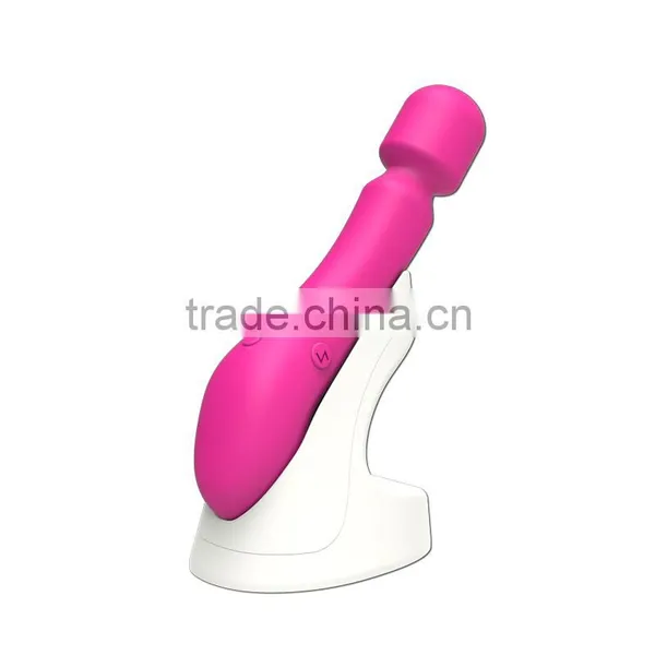 2016 Newest Full Silicone Surface USB Magnet Charging Wireless Rotation Vibrator, Best Sex Toy Magic Wand Massager on Sale photo-4