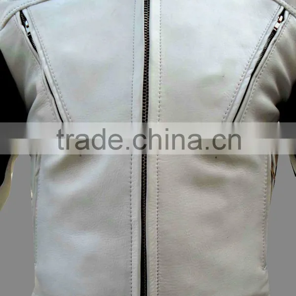 Motorbike Black Leather Jackets Motorbike Racing Biker Wear photo-5