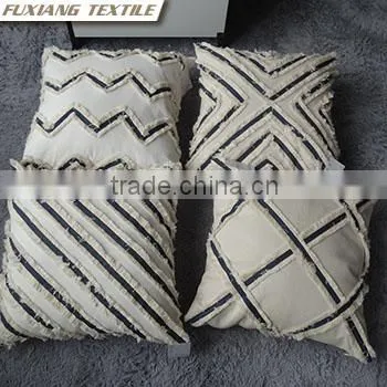 Handcrafted Poly- Cotton Wave Decoration Cushion for Home photo-2