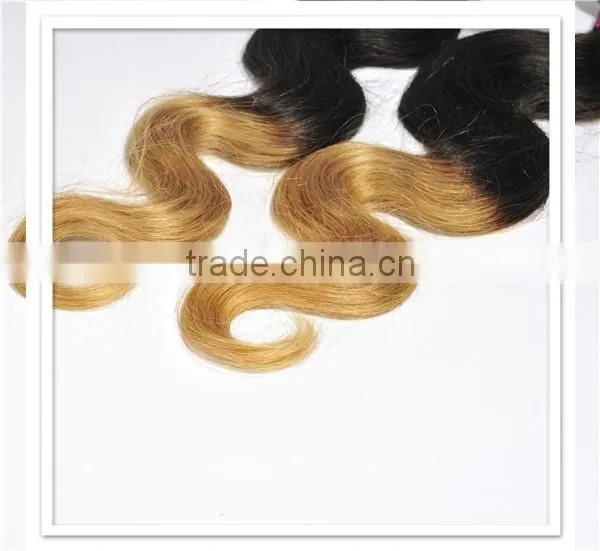 Full Cuticle Healthy Ends Virgin Brazilian Body Wave Cheap Ombre Hair Extension photo-6