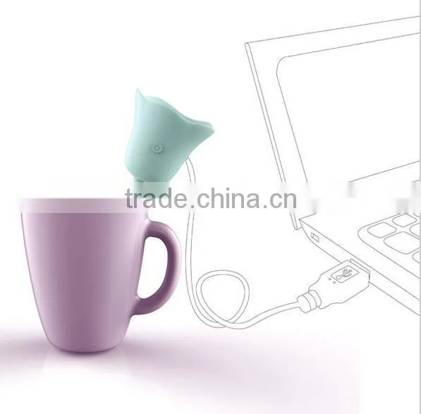 Home Useful Blue USB Mini Lovely Tulip Humidifier Ultrasonic Sterilize Car Air Freshener for Home photo-3