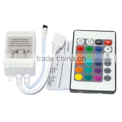 DC12V 24 Keys IR Remote Controller for SMD3528 SMD5050 RGB LED Strip LED Lights With RGB Control Bo Dimmer RGB Controller photo-2