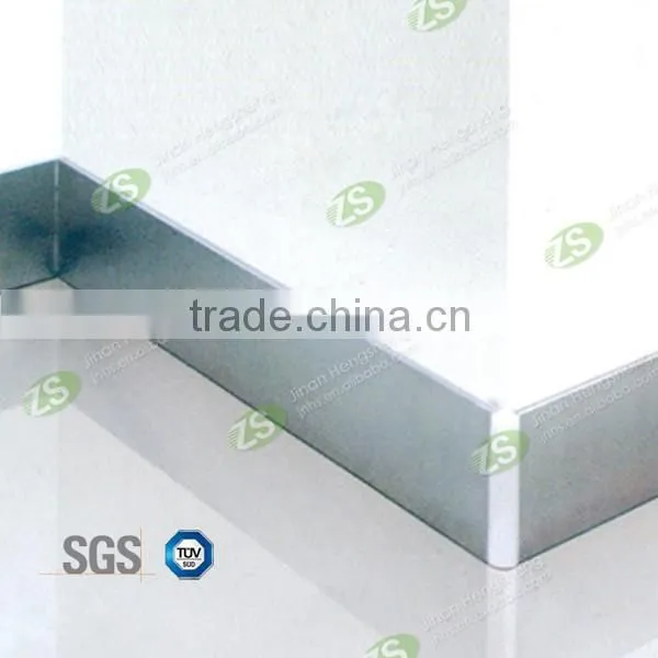 100mm Fashion Brushed Gold Aluminium Baseboard Molding photo-3