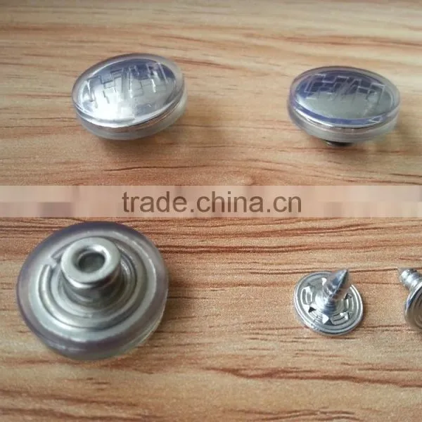 Transparent Rubber Covered Jeans Button For Jackets or Jeans --- J1538 photo-2