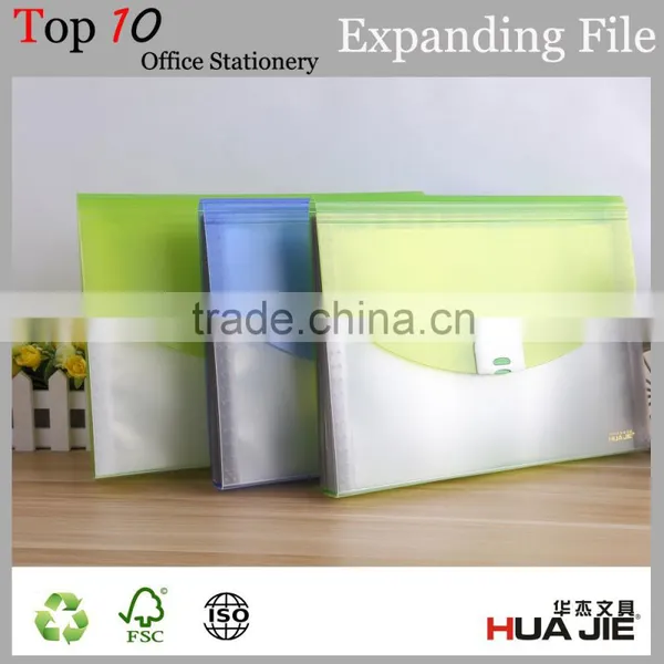 Expanding file case A4 size document case with plastic lock