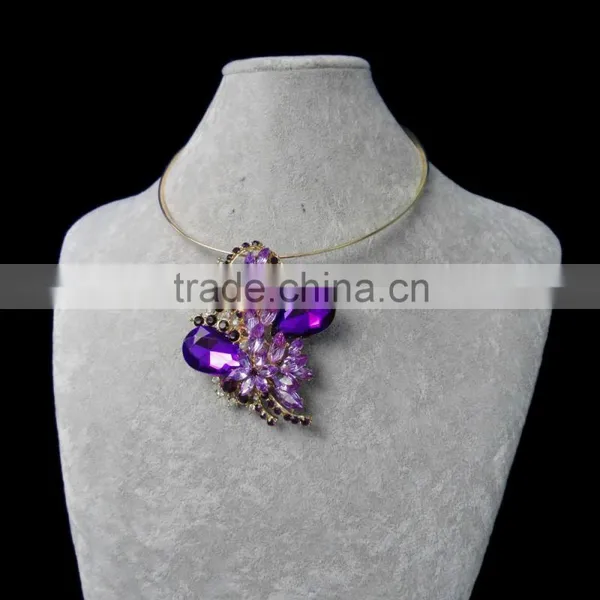 Fashion Rhinestone Jewelry Set ,crystal Flower Necklace photo-2
