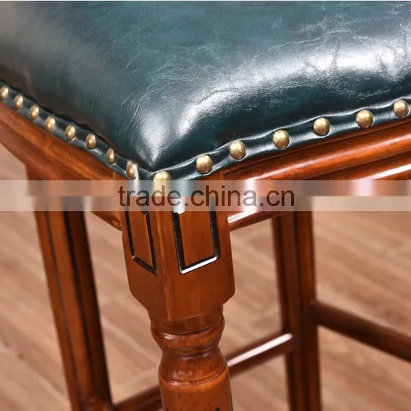 Bar Furniture Modern Design Solid Wooden Bar Stool Chair photo-5