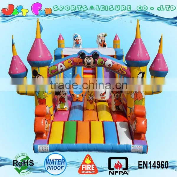 Cartoons Mickey Castle Slide, Inflatable Castle Slide for Children photo-2