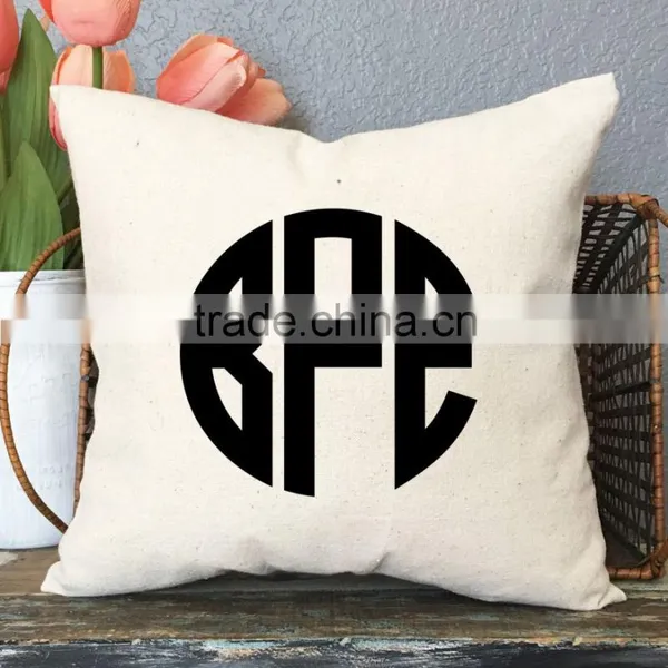 Monogrammed Pillow Cover