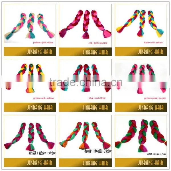2016 Hot Selling Mix Color Ombre Synthetic Hair Braiding/ombre Color Jumbo Braid Synthetic Hair for Summer Fashion photo-6