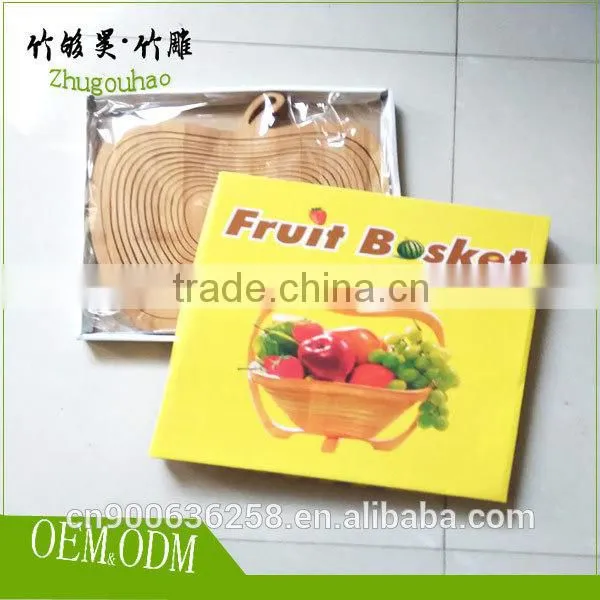 Round Bamboo Fruit Basket Christmas Decoration photo-6