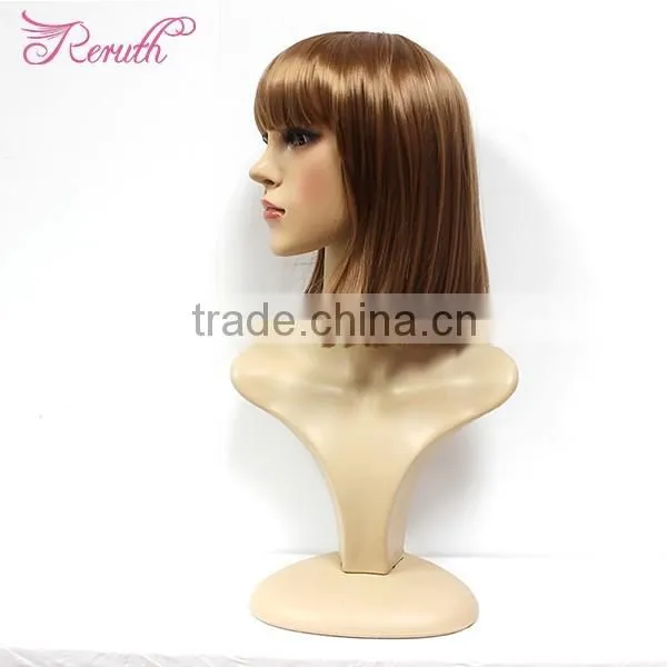 New Hairstyle Soft Natural Short Straight Blonde Bob Wig Hair photo-2