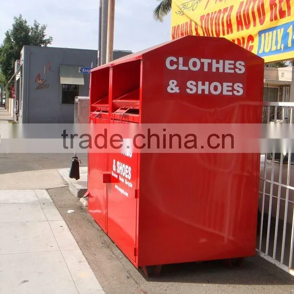 Knock Down Metal Clothing Recycling Bin