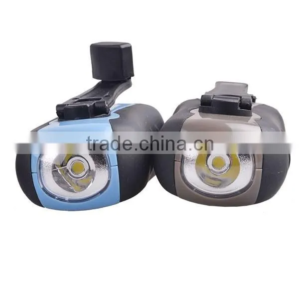 3 Modes Light Plastic Dynamo Hand Crank Torch Light photo-3