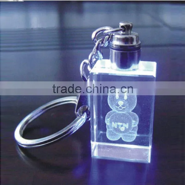 Ford Car Logo Crystal Glass Keyrings Promotional With Led Light photo-3
