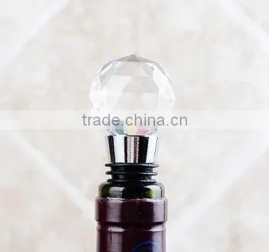 Clear Customised Crystal Wine Bottle Stopper for Wedding Favors photo-3