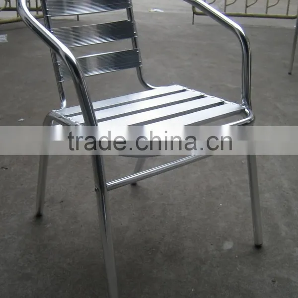 0503outdoor Garden Aluminum Good Quality Stackable Dining Table and Chair Set YC001 YT1 photo-3